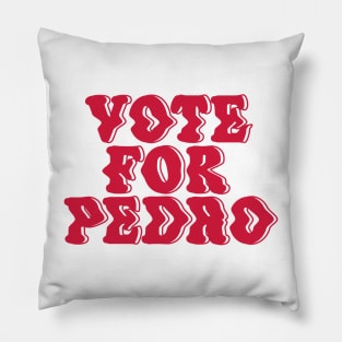 vote for pedro distortion effect Pillow