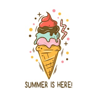 Ice Summer is here Ice Cream Parlor Summertime T-Shirt