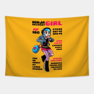 Ninja Delivery Girl Tapestry