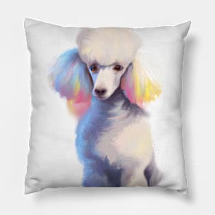 Cute Poodle Drawing Pillow