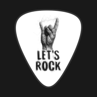 Let's Rock. Scribble Art. T-Shirt