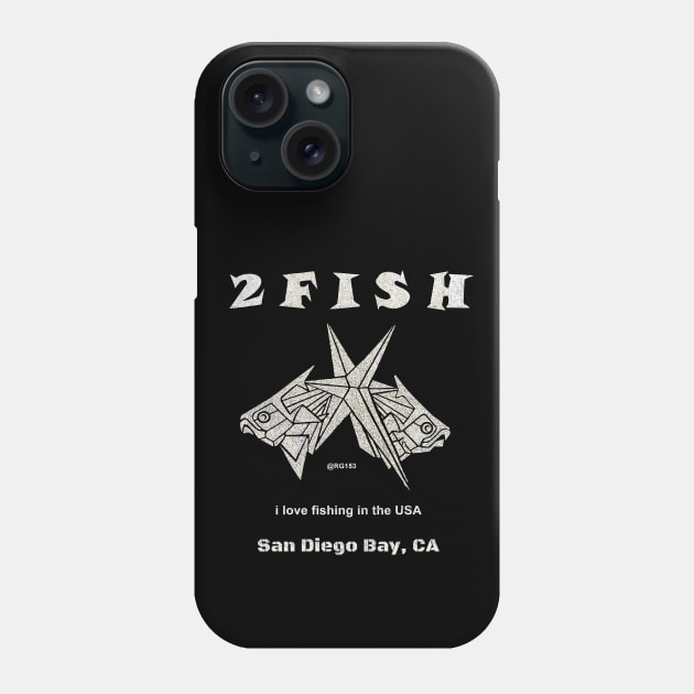 San Diego Ca., I love fishing in the USA Phone Case by The Witness