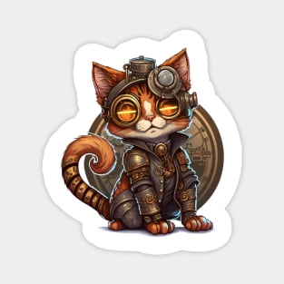 Steampunk Cat cat Magnet