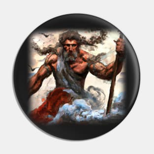 Painting of a Greek god Pin