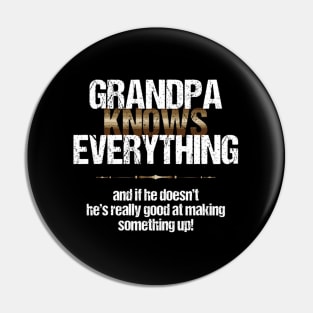 Grandpa Knows Grandparent S Day Pin