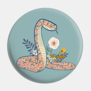 Floral snake Pin