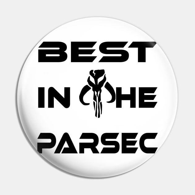 "BEST IN THE PARSEC" BLACK logo Pin by TSOL Games