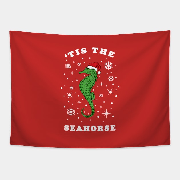 'Tis the season seahorse Tapestry by popcornpunk