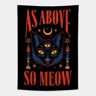 As Above, So Meow Tapestry