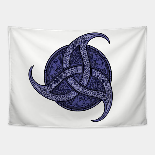 Trinity Knot - Purple Tapestry by Daniel Ranger