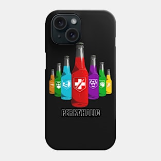 Zombie Perks in Triangle Perkaholic on Black Phone Case