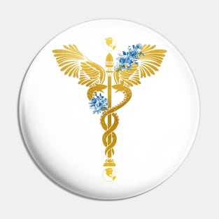 Caduceus Pin