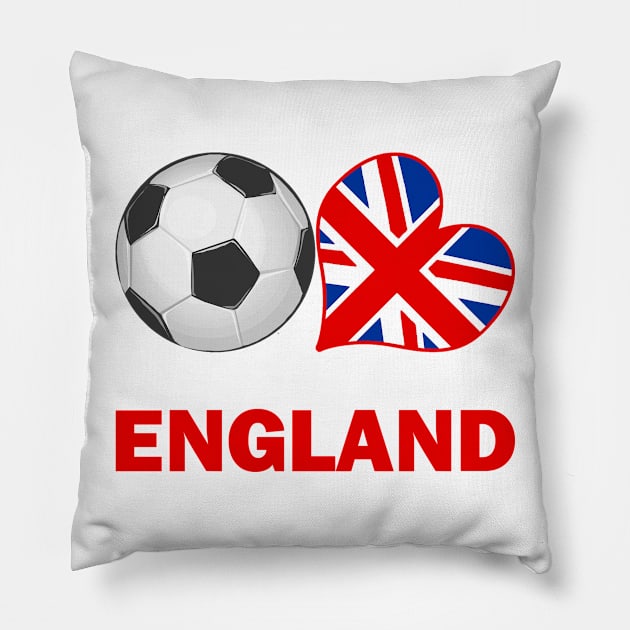 Soccer Fan England Pillow by CafePretzel