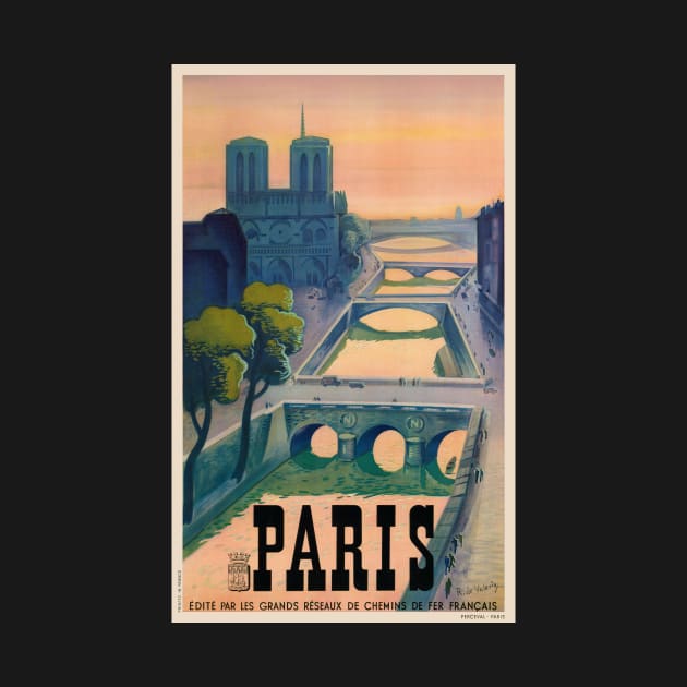 Paris France Vintage Travel Poster 1937 by vintagetreasure