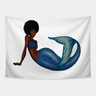 Afro Mermaid, African, Black Girl Magic Tapestry