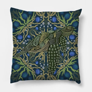 Artsy Sea Turtle Pillow