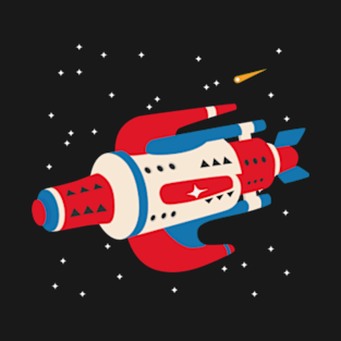 Space Age Ship Model 01 T-Shirt