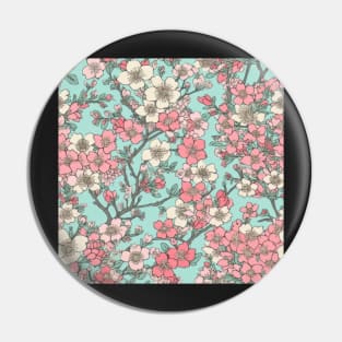 Chiyogami Cherry Blossom Pattern Pin