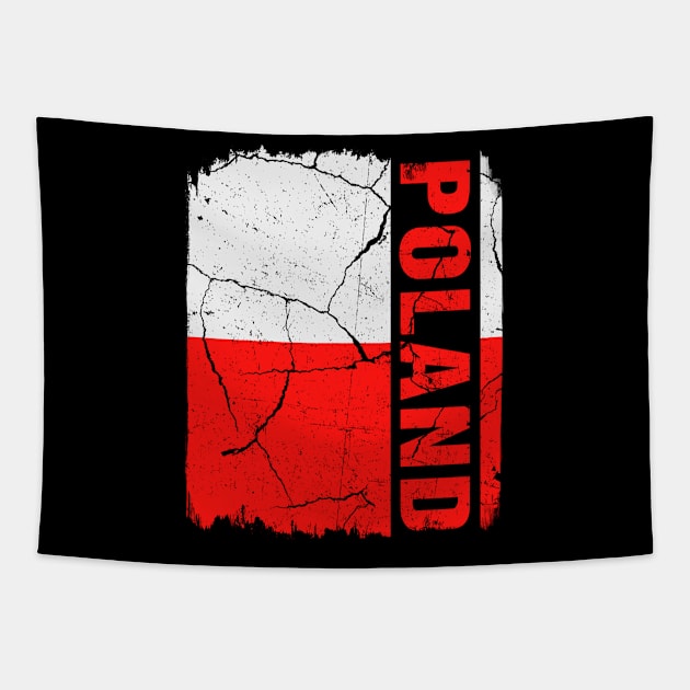 Vintage Polish Flag Poland Pride Roots Heritage Tapestry by snnt