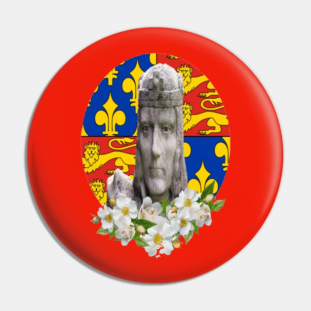 Richard III White Rose Plantagenet Coat of Arms Pin by radiogalaxy