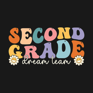 Second Grade Rainbow Girls Boys Teacher Team 2nd Grade Squad T-Shirt