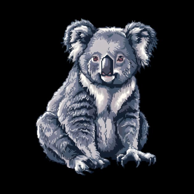 Koala in Pixel Form by Animal Sphere