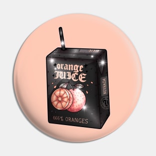 666% Goth Orange Juice Pin