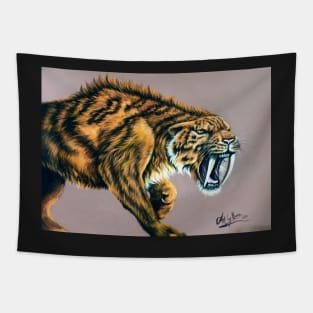 Sabre Tooth Tiger Tapestry