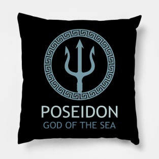 Poseidon Greek God of the Sea Trident Pillow