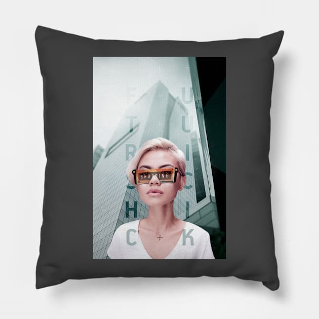 Futurischick Pillow by underscorevint