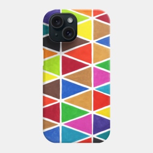 Multicoloured Harlequin Triangles Phone Case