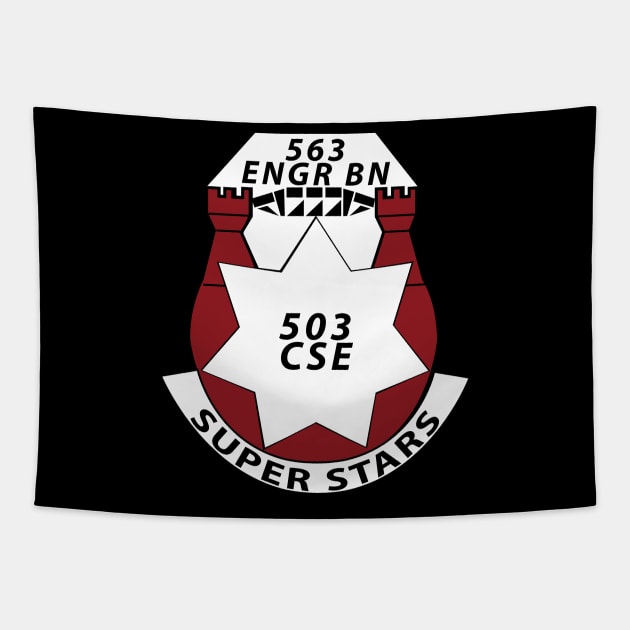 563rd Engineer Battalion - DUI wo Txt X 300 Tapestry by twix123844