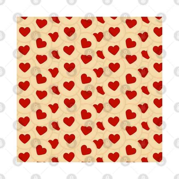 Heart Cookies Red Heart Jam for Valentine's Day Pattern by llavecreativa