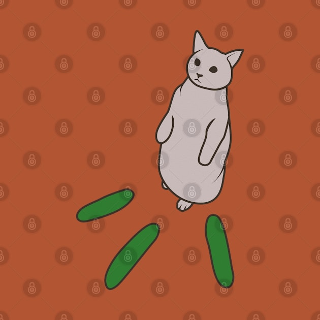 Funny Cat And Cucumber Meme by crissbahari