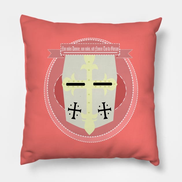 Knight Templar Salmon Pillow by Noakyr