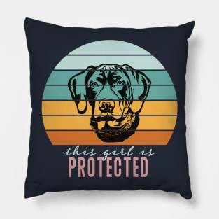 This girl is protected by a German Shorthaired Pointer Pillow