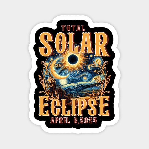 Total Solar Eclipse Souvenir 2024 Path of Totality Souvenir Magnet by inksplashcreations