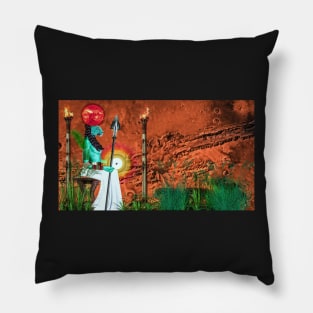 African Goddess : Sekhmet / Isi-Ikem / Agu Nne Na Umu Agu By Sirius Ugo Art Pillow