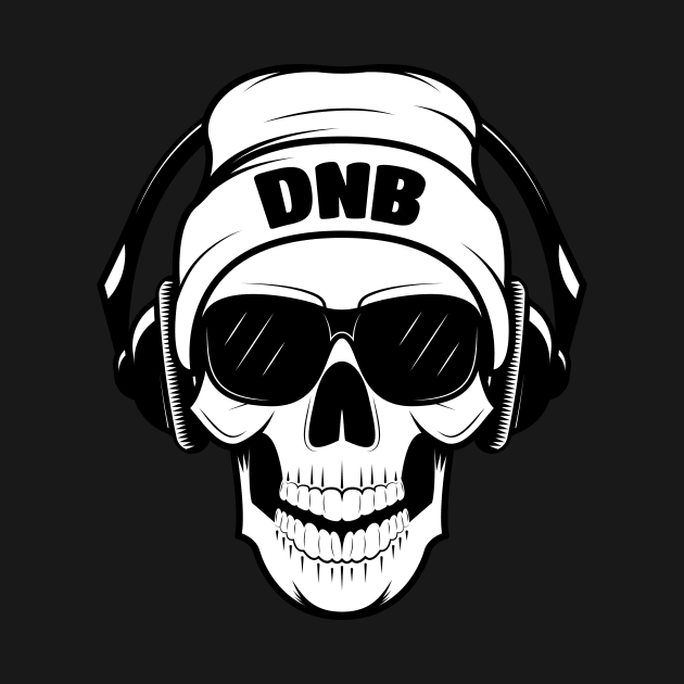 Drum And Bass Skull by sqwear