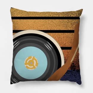 Retro Worn 45 Vinyl Record Pillow