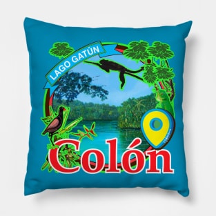 lago gatun panama Pillow