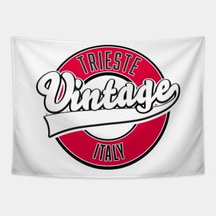 Trieste italy vintage style logo Tapestry