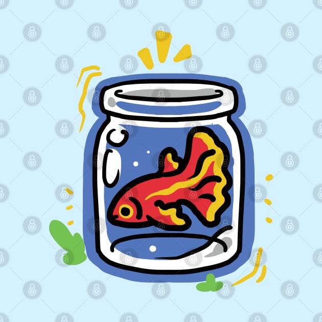 Beta Fish Jar by BadAz Collectibles