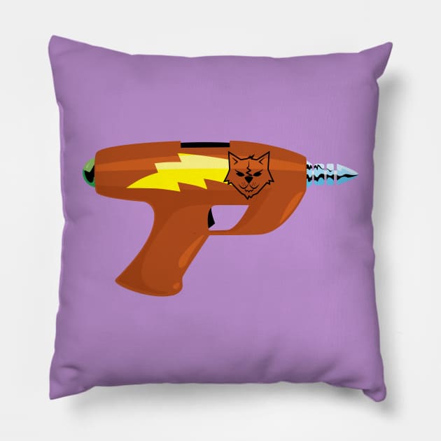 Cats in Space Ray-Gun Pillow by em Porium