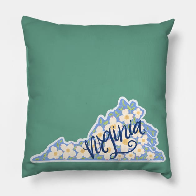 Virginia State Flower Pillow by Pepper O’Brien