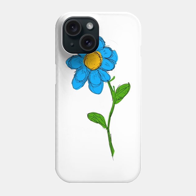 Blue Flower Phone Case by MacSquiddles