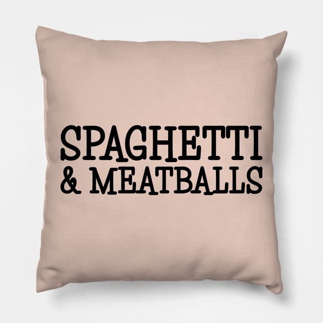 Spaghetti & Meatballs Pillow by amyvanmeter