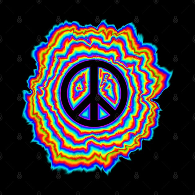 psychedelic peace sign by DrewskiDesignz