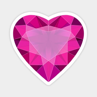 Pink Garnet Heart Shaped Gemstone Magnet
