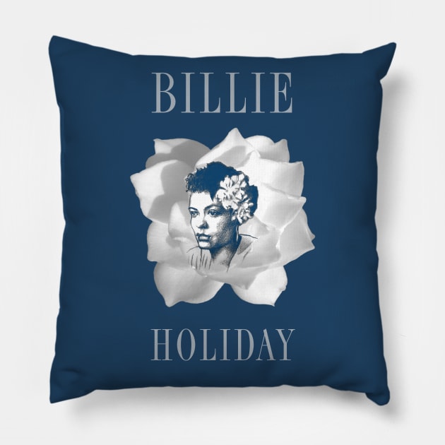 Billie Holiday Pillow by PLAYDIGITAL2020